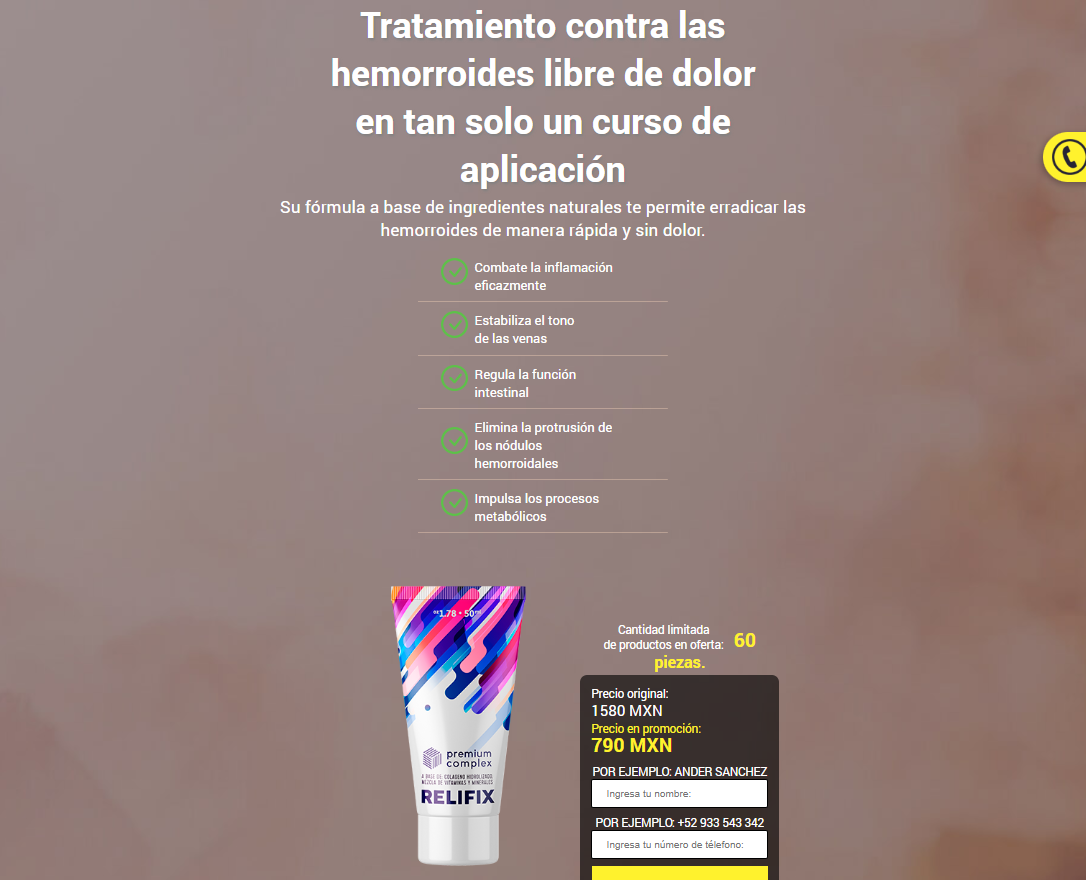 Imagen de Relifix destacando sus beneficios