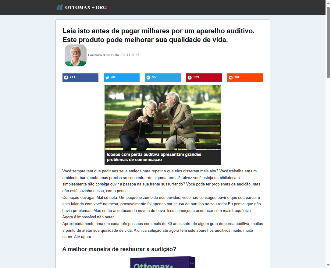 Imagem de Ottomax+ para saúde auditiva