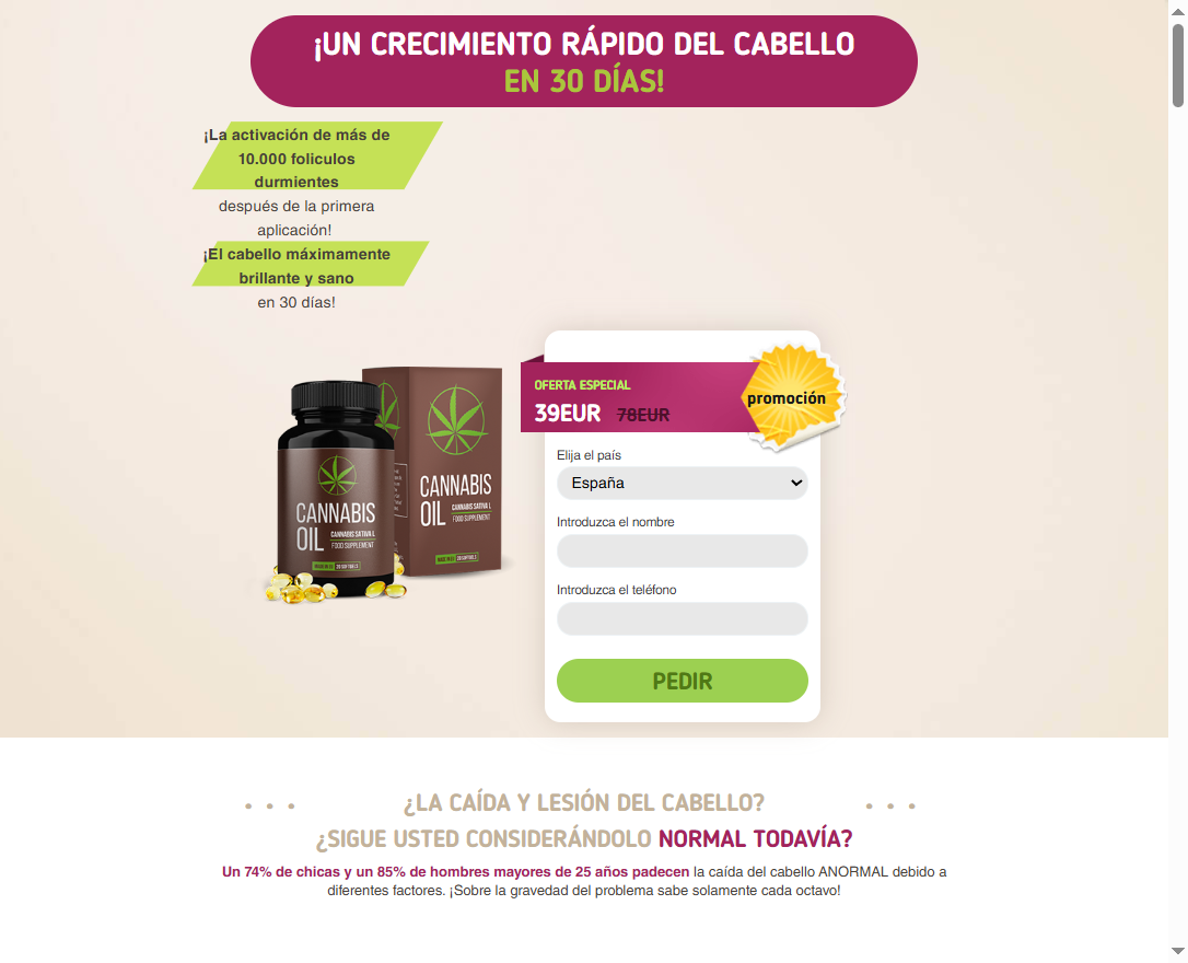 Imagen del aceite de cannabis