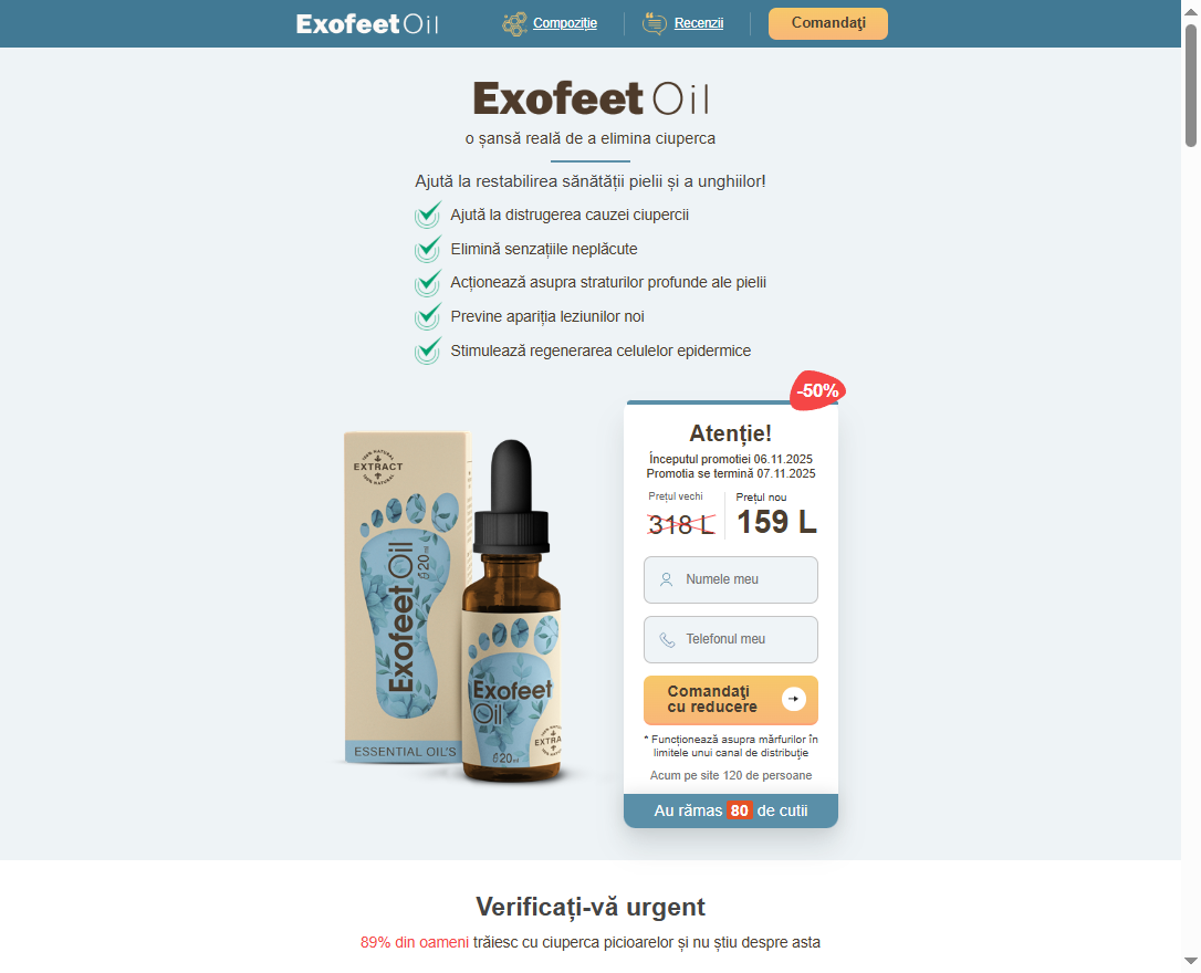 Imagine EXOFEET OIL beneficii