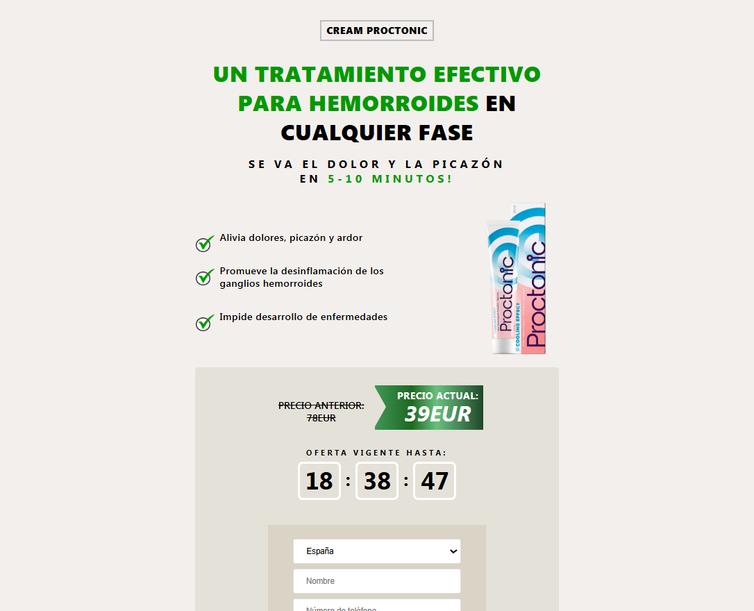 Imagen de Proctonic en España