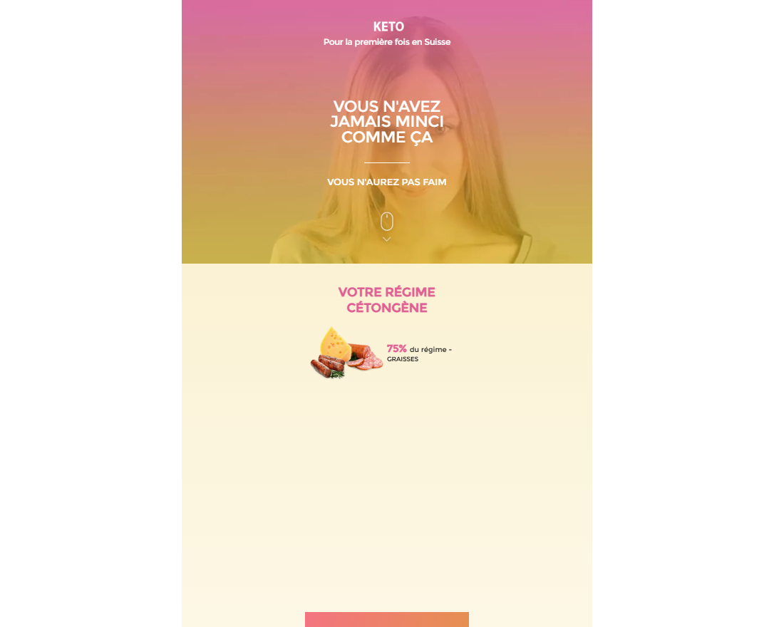 Keto-Produkt Verpackung