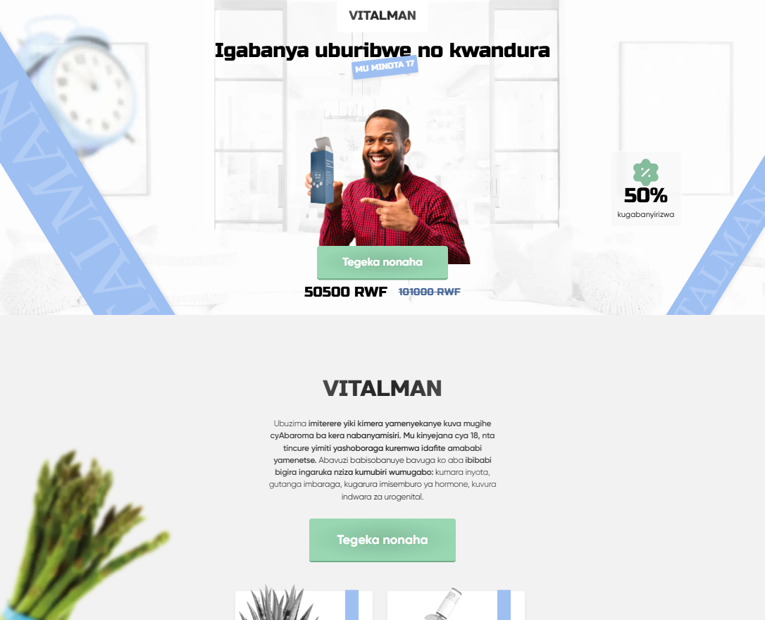 VitalMan product overview in Rwanda
