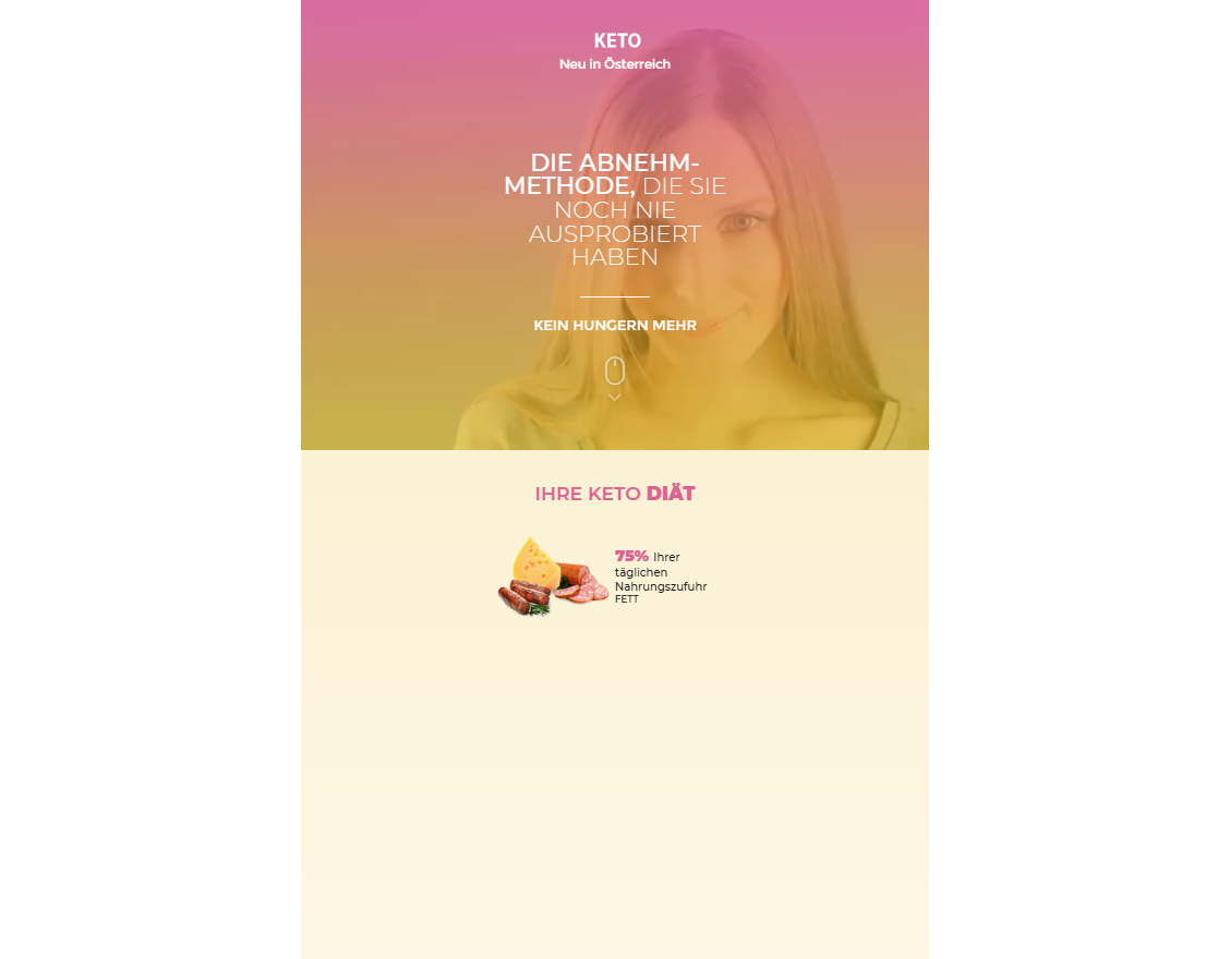 Keto-Produkt Übersicht