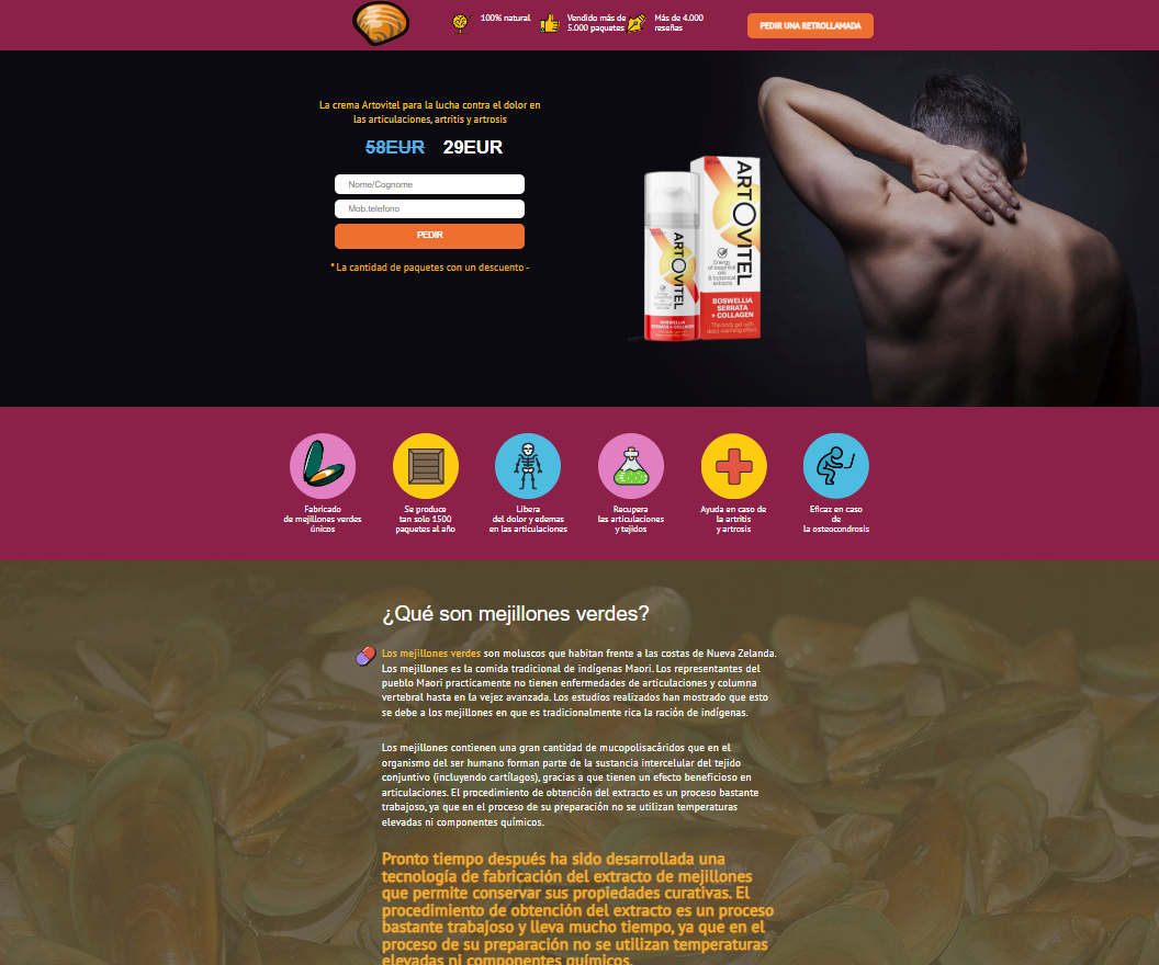 Imagen de Artovitel componentes