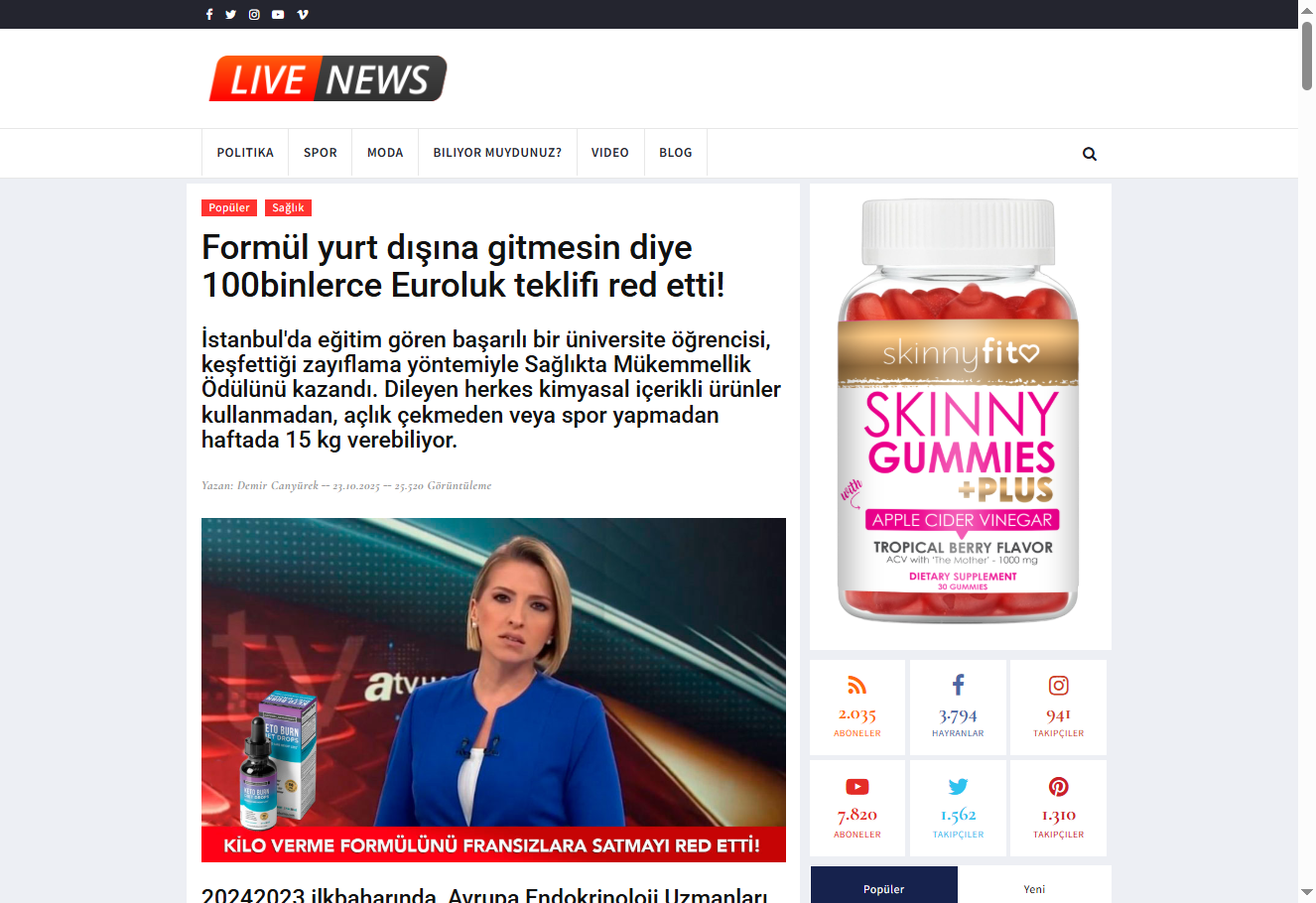 Skinny Gummies ürünü görseli