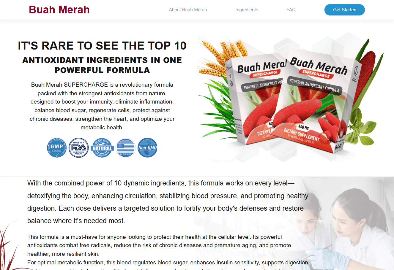 Buah Merah Supplement Bottle