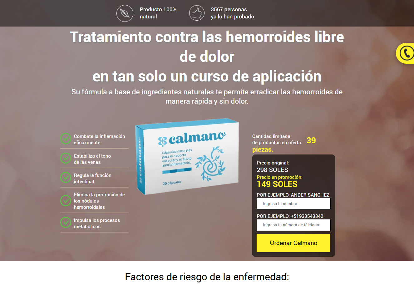 Imagen de Calmano Hemorrhoids Cápsulas