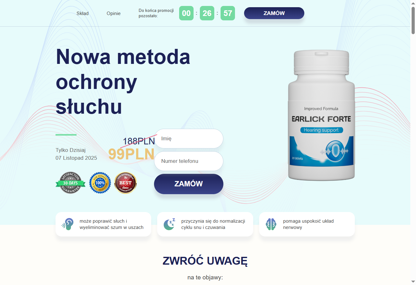 Earlick Forte opakowanie