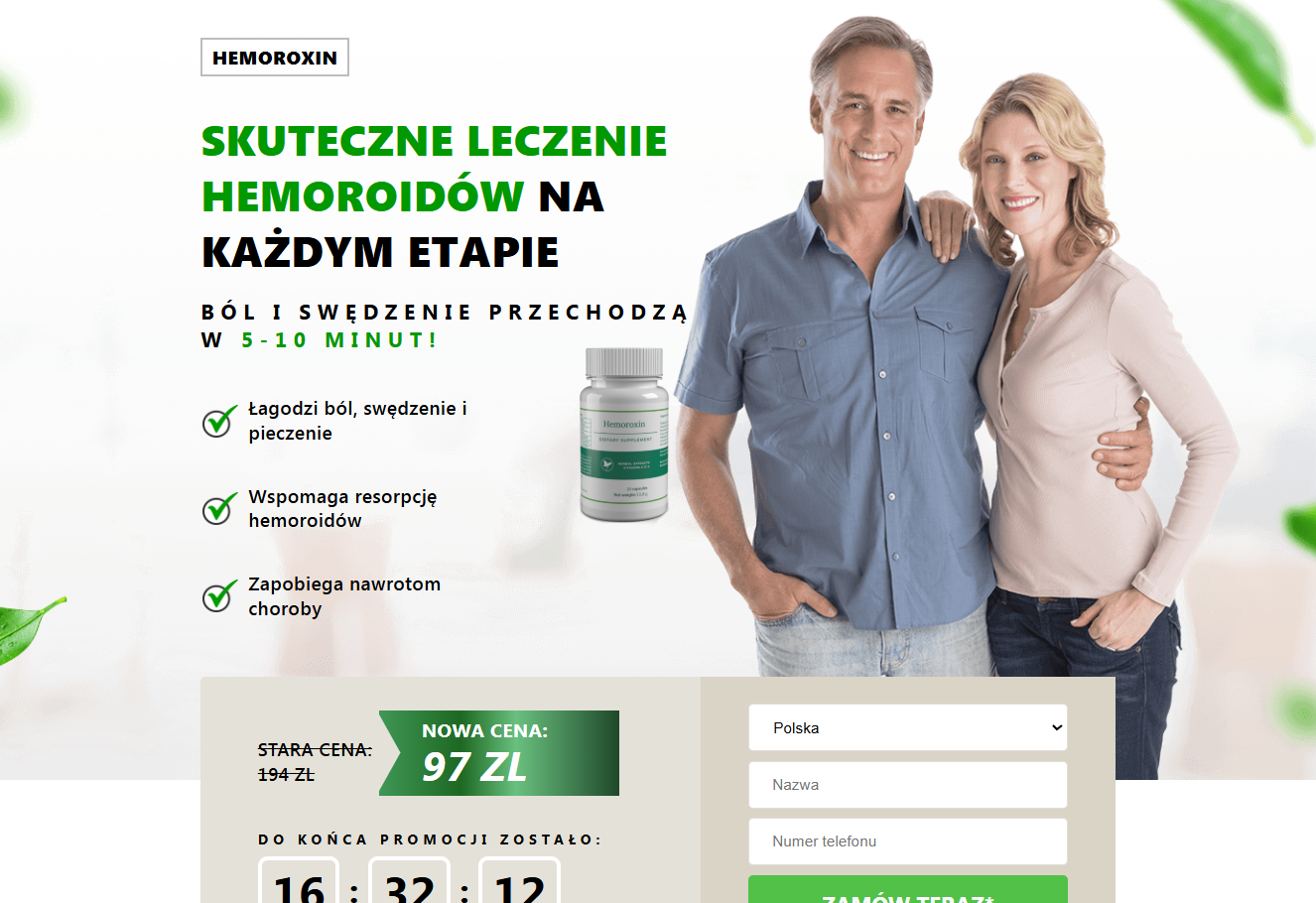 Hemoroxin – opakowanie produktu