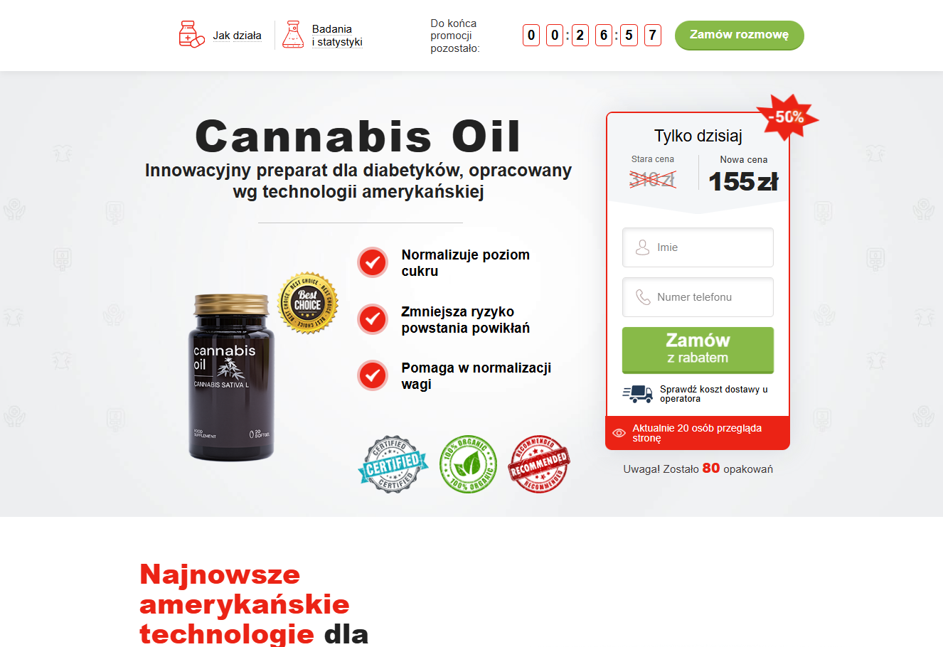 Olej konopny oryginalny