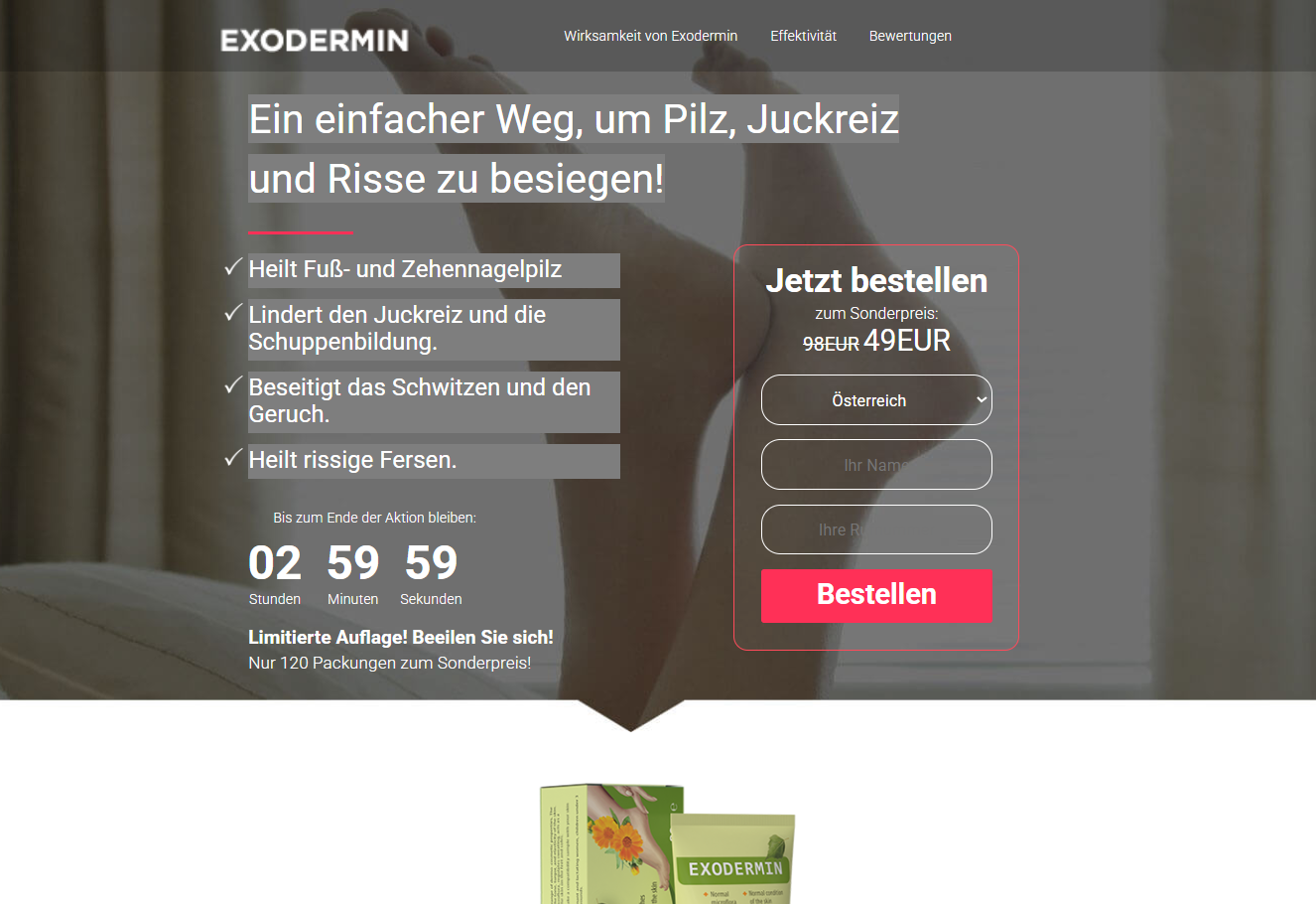 Exodermin Creme Anwendung