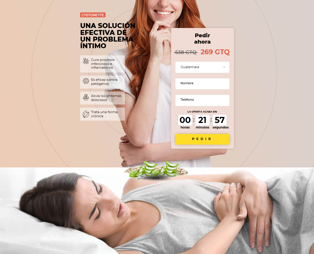 Imagen de Cystonette mostrando su fórmula natural