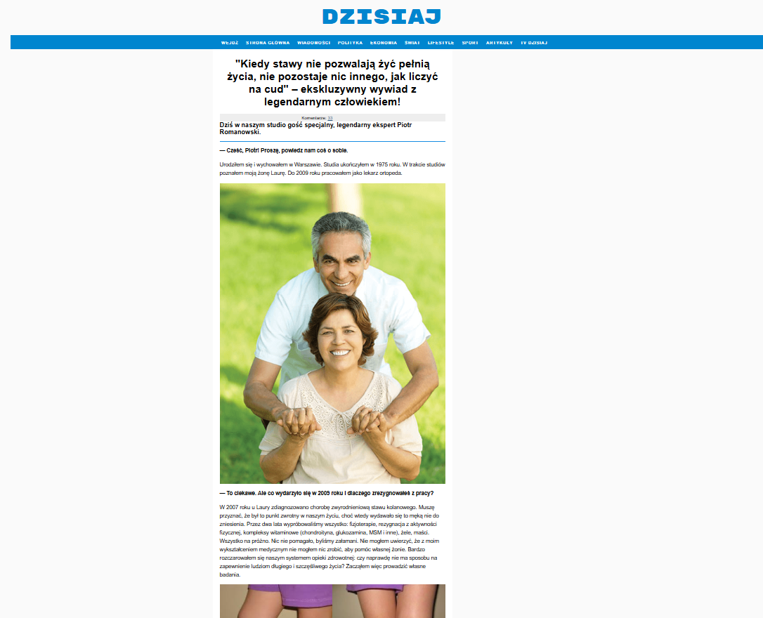 Hondrofrost - suplement na stawy