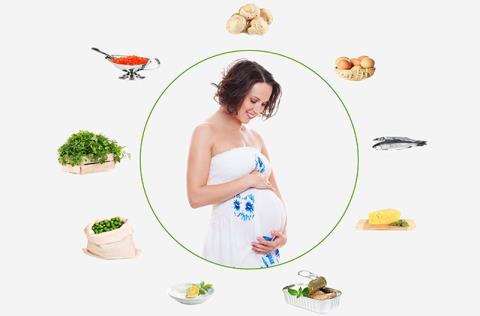 Nutrição padrão para mulheres grávidas nos primeiros 3 meses de gravidez