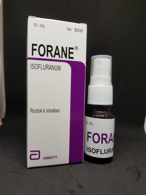 Notas al usar el spray anestésico Forane (isoflurano)