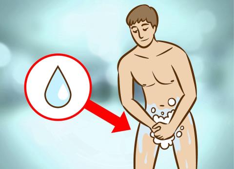 What is the correct way to clean the penis?