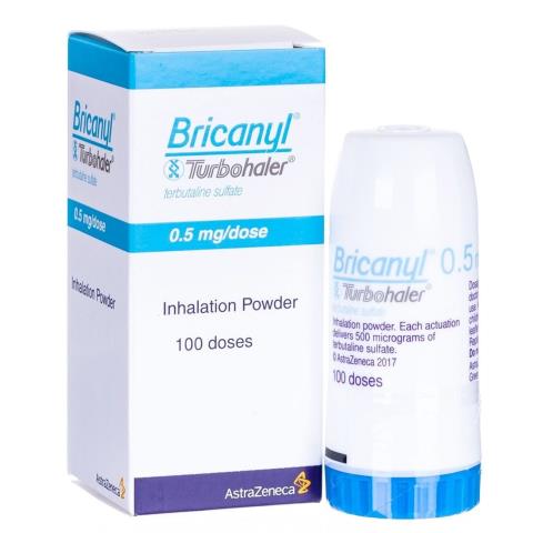 Wat weet u over Bricanyl (terbutalin) droge inhalator voor bronchospasmen?