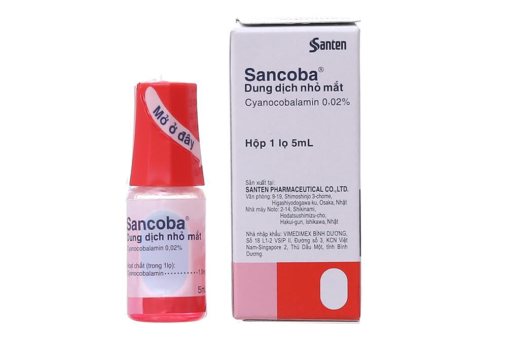 Sancoba (cyjanokobalamina): Używany do zmęczonych oczu